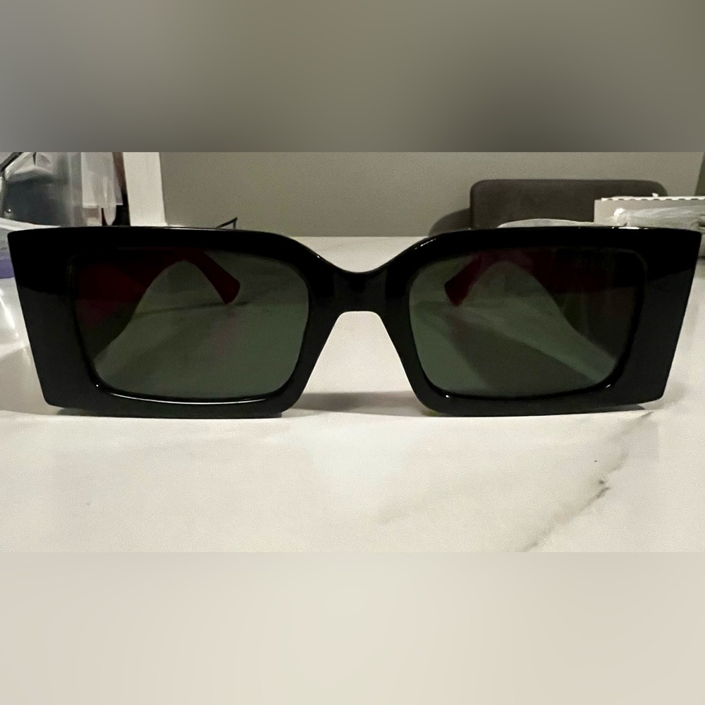 Black Rectangular Sunglasses - image 1